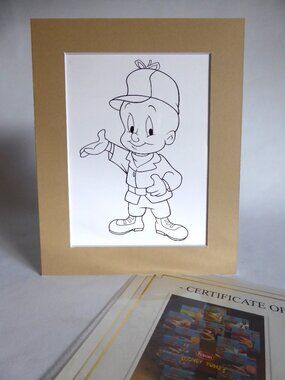 OOAK LOONEY TUNES WARNER BROS. PRODUCTION CEL ARTWORK ELMER FUDD (w/ C of A)